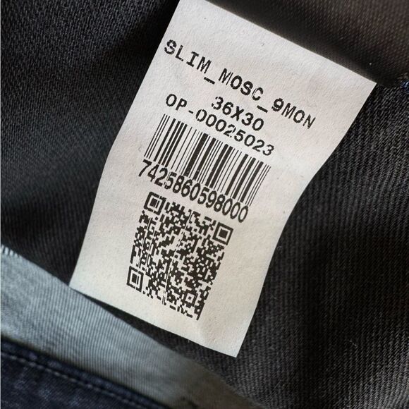 MOTT & BOW Men’s Slim Mosco Dark Wash Jeans 36 X 30 - Picture 15 of 15